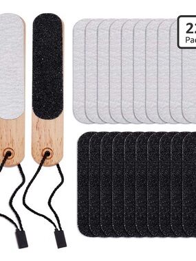 Wooden Handle Nail File / Callus Remover Set